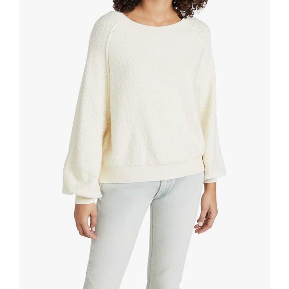 Free People Sweaters - Free People Women's Found My Friend Pullover Sweater Cream Boho Top Boucle Sz M